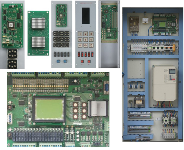 指令控制器,楼层显示控制器,电梯专用变频器,轿厢操纵盒,相序继电器